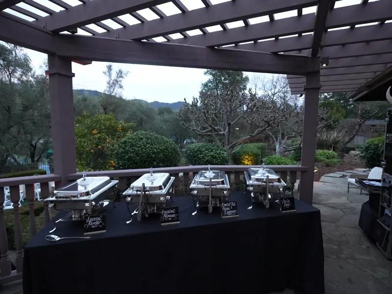 Themed appetizer and dessert tablescape built for a celebration