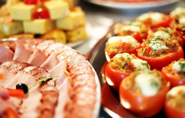 Meat platters for food catering company
