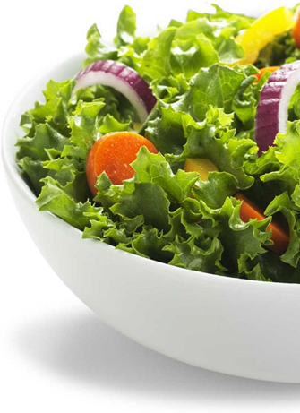 Green salad bowl in balsamic dressing for vegetable tray for 50